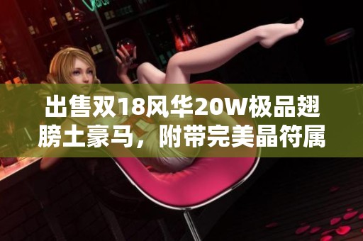 出售双18风华20W极品翅膀土豪马，附带完美晶符属性魂剑