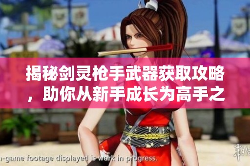 揭秘剑灵枪手武器获取攻略，助你从新手成长为高手之路