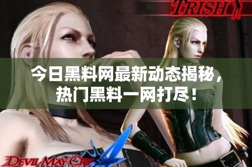 今日黑料网最新动态揭秘，热门黑料一网打尽！